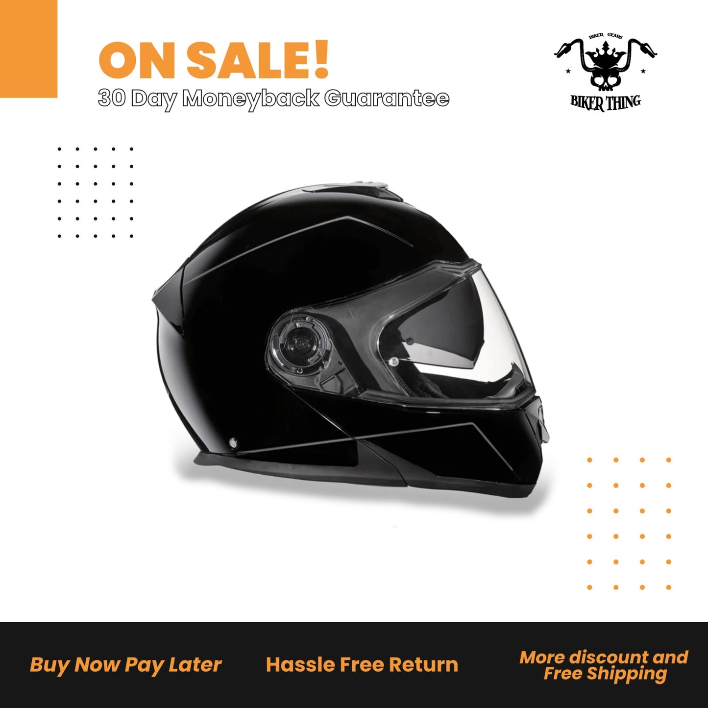 DAYTONA GLIDE - HI-GLOSS BLACK MODULAR HELMET