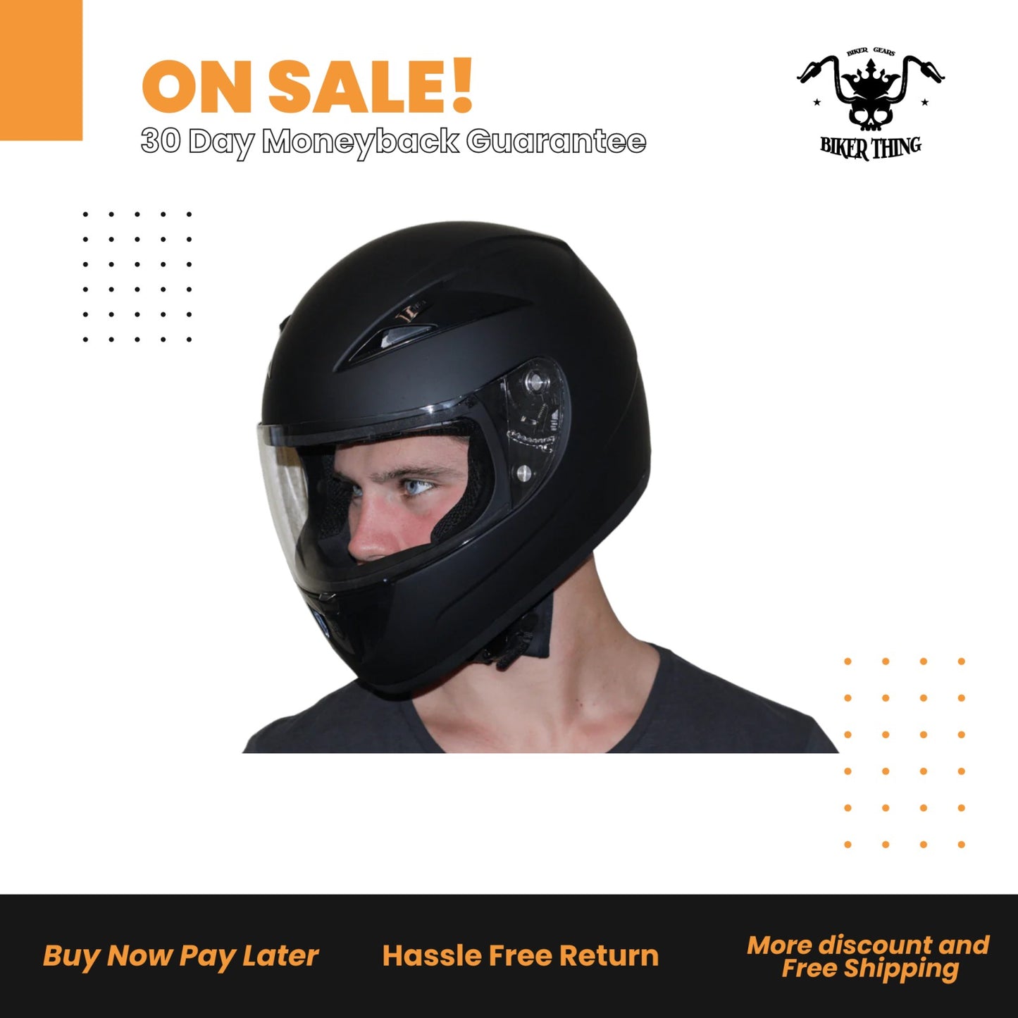 DAYTONA SHADOW - DULL BLACK FULL FACE HELMET