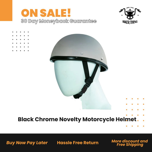HC101-01-NEW Black Chrome Novelty Motorcycle Helmet