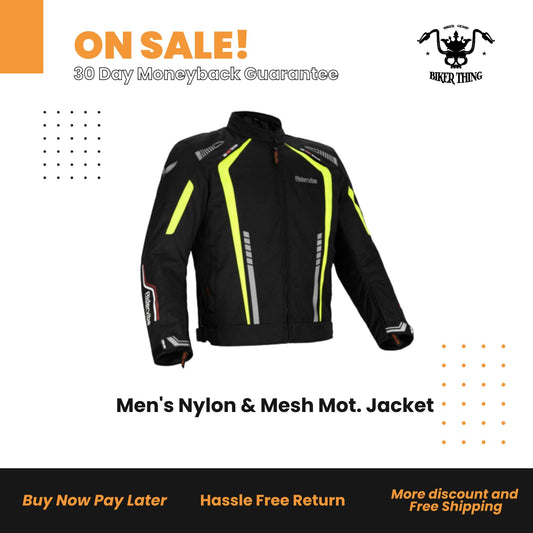 NEON Men's Nylon & Mesh MC Jacket