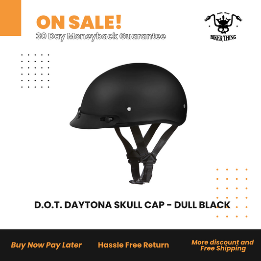 D.O.T. DAYTONA SKULL CAP - DULL BLACK