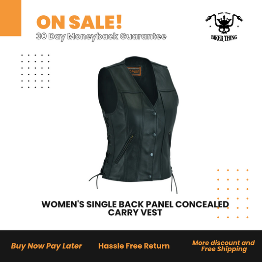 DS205 WOMEN'S SINGLE BACK PANEL CONCEALED CARRY VEST