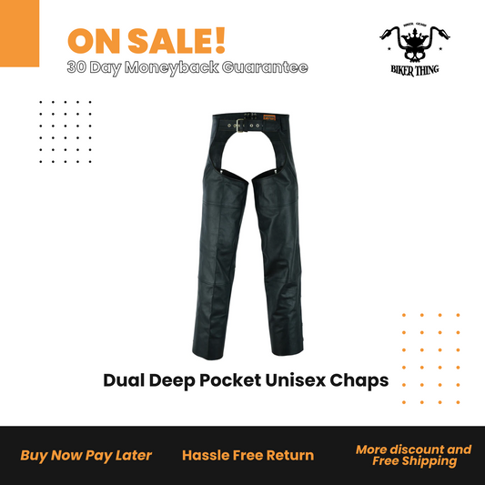 Dual Deep Pocket Unisex Chaps