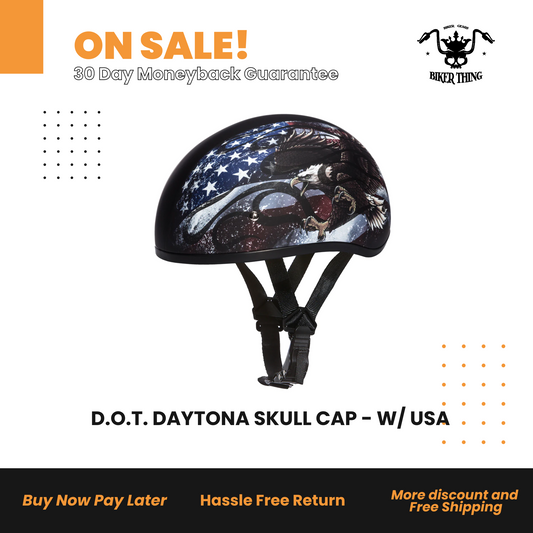 D.O.T. DAYTONA SKULL CAP - W/ USA
