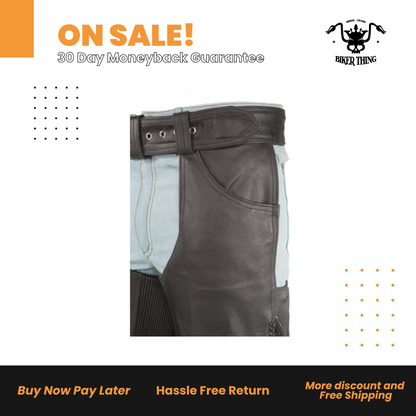 C337-04 Chaps with Braid & Fringe