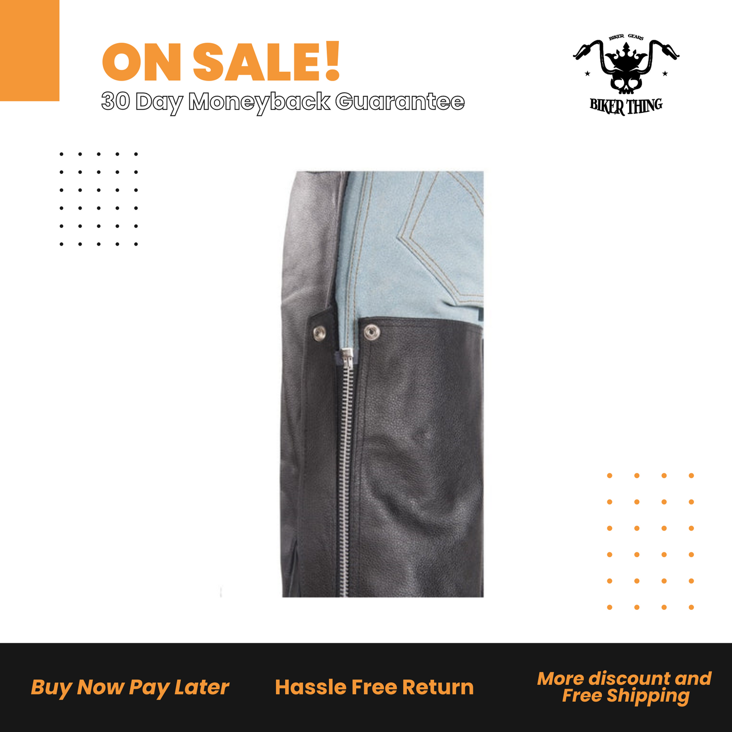 C337-04 Chaps with Braid & Fringe