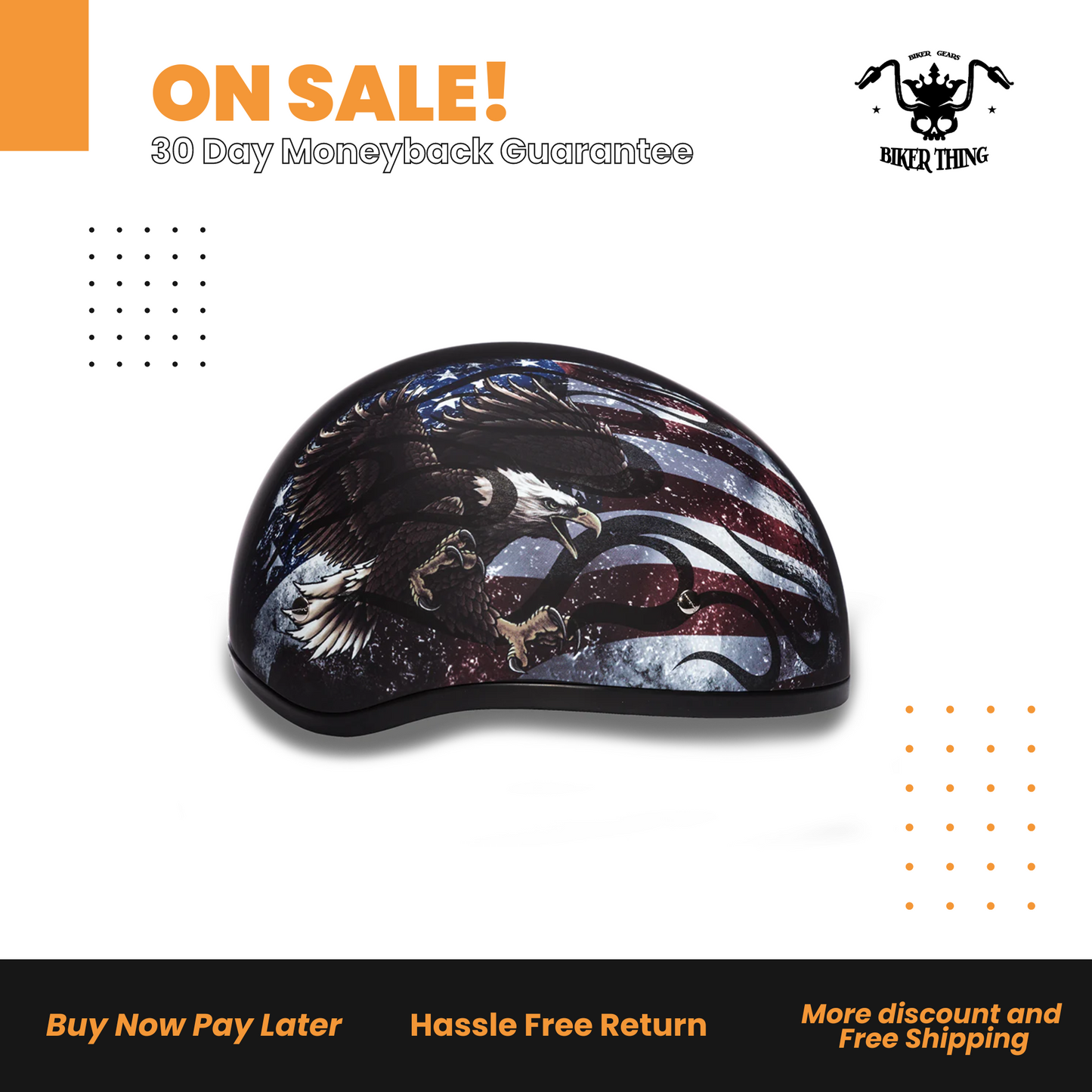 D.O.T. DAYTONA SKULL CAP - W/ USA