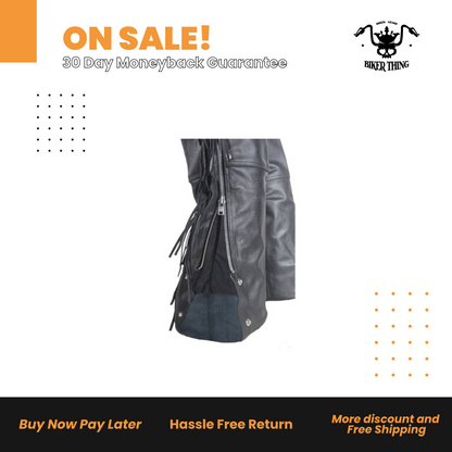 C337-04 Chaps with Braid & Fringe