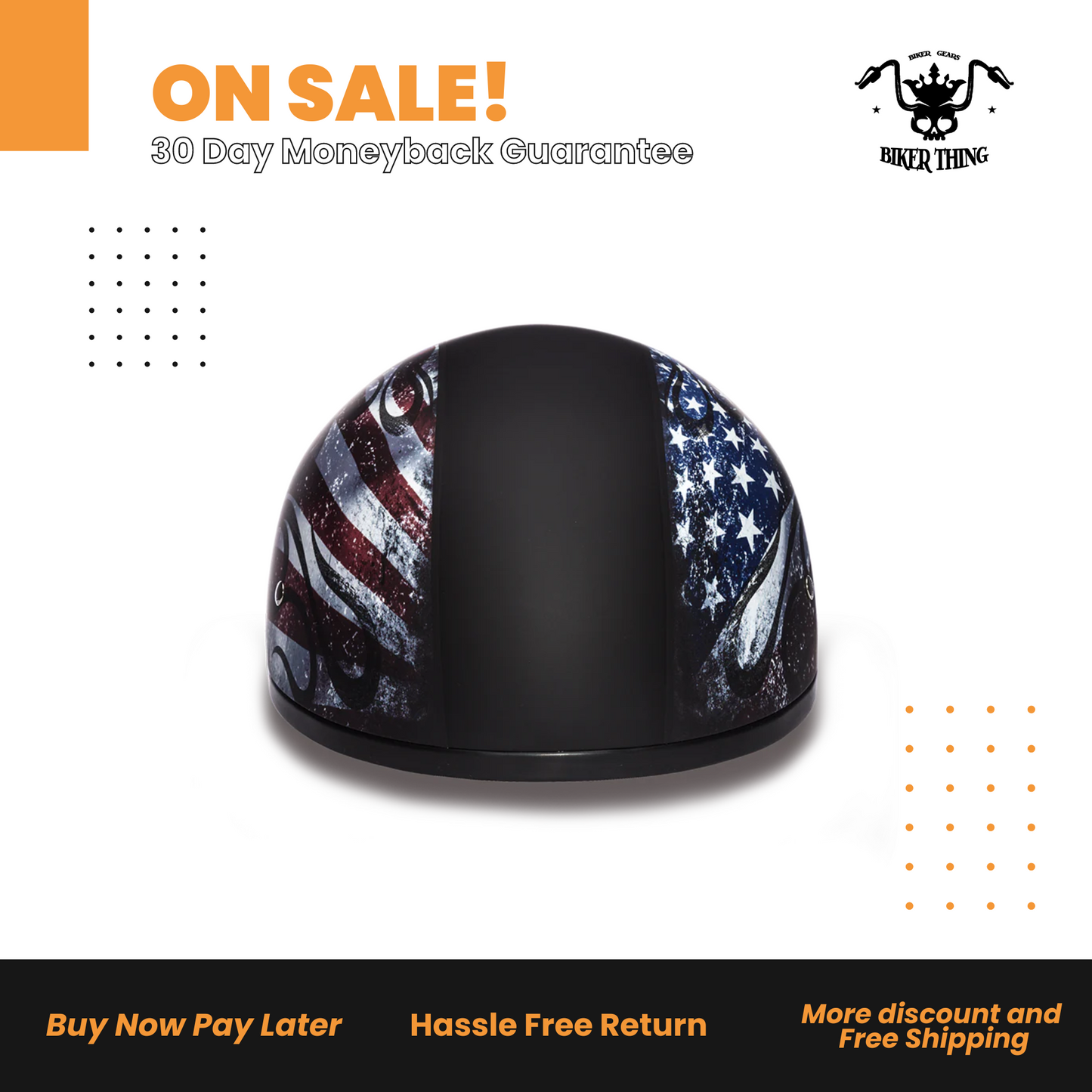 D.O.T. DAYTONA SKULL CAP - W/ USA