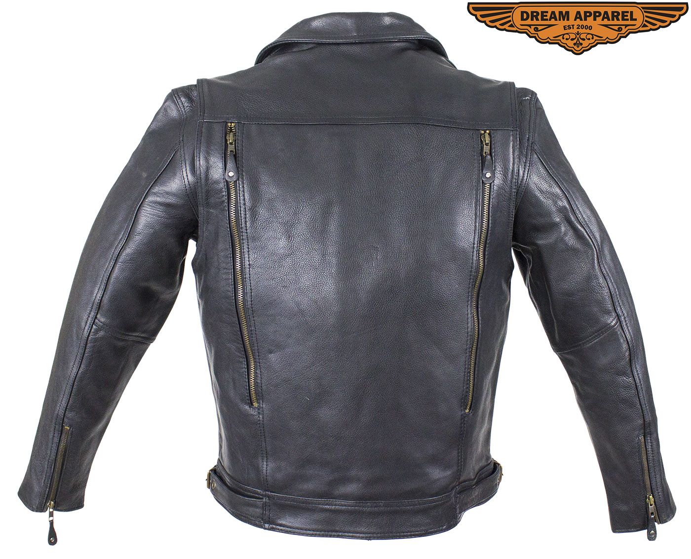 Mens Racer Jacket With Cuffs - The Biker Thing  LLC