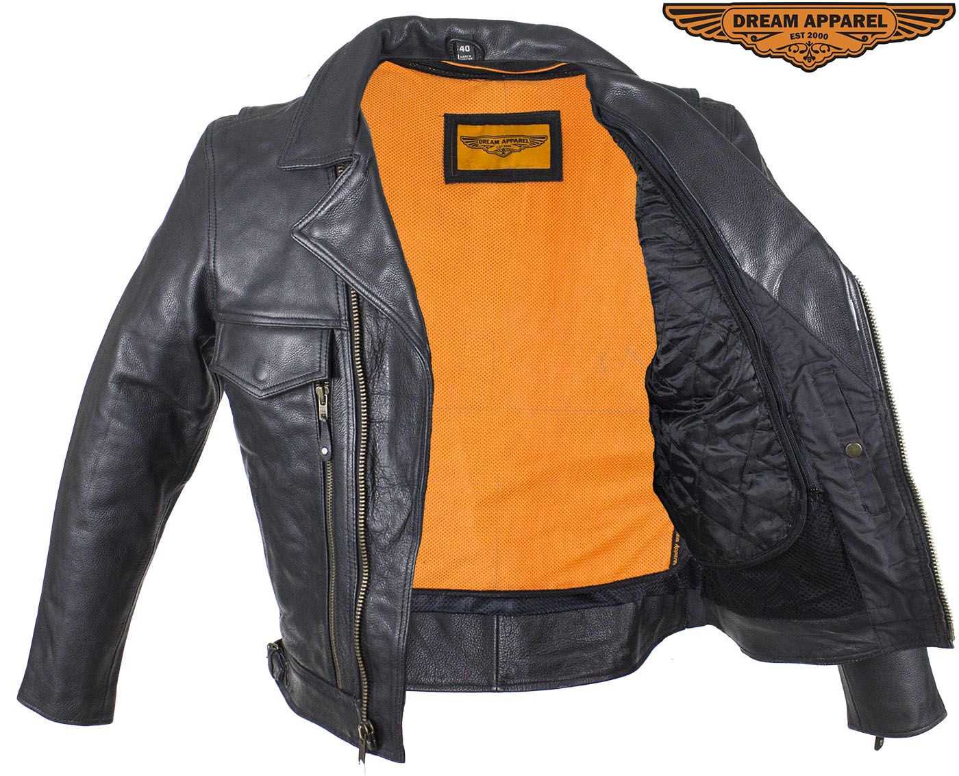 Mens Racer Jacket With Cuffs - The Biker Thing  LLC