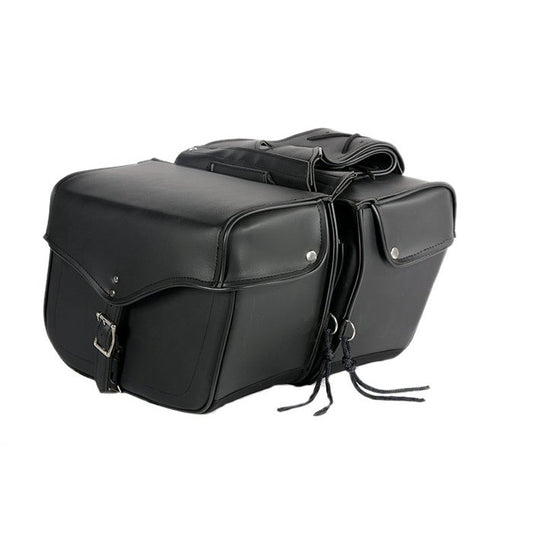 Motorcycle Saddlebag With 4 Tie Down Ribbons - The Biker Thing  LLC