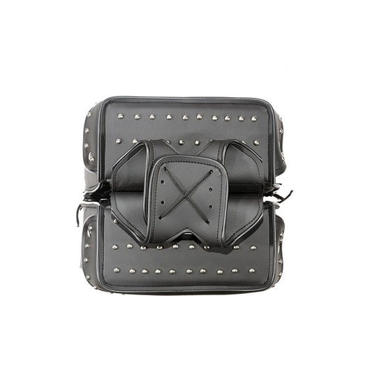 PVC Motorcycle Saddlebag With Studs - The Biker Thing  LLC