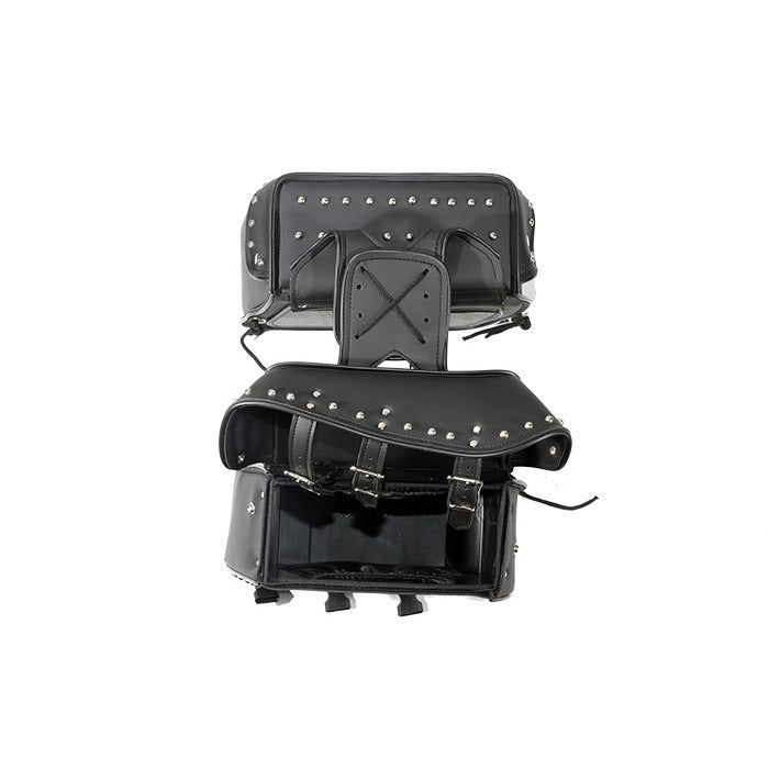 PVC Motorcycle Saddlebag With Studs - The Biker Thing  LLC