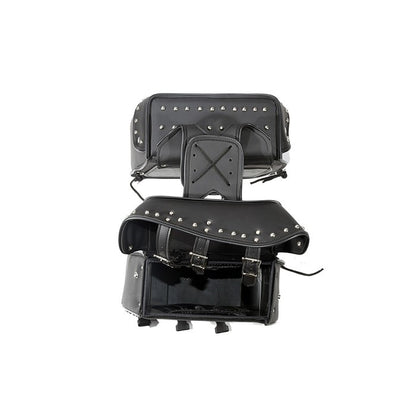 PVC Motorcycle Saddlebag With Studs - The Biker Thing  LLC