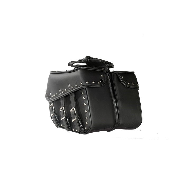 PVC Motorcycle Saddlebag With Studs - The Biker Thing  LLC