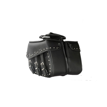 PVC Motorcycle Saddlebag With Studs - The Biker Thing  LLC