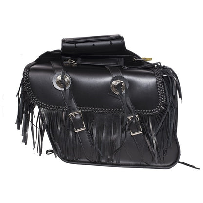 PVC Motorcycle Saddlebag With Tassles - The Biker Thing  LLC
