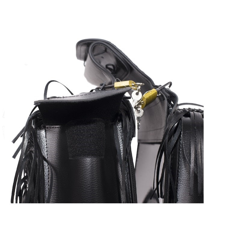 PVC Motorcycle Saddlebag With Tassles - The Biker Thing  LLC