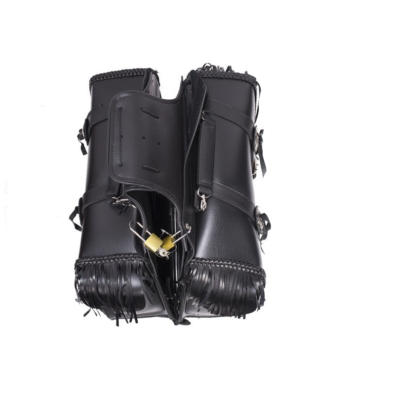 PVC Motorcycle Saddlebag With Tassles - The Biker Thing  LLC