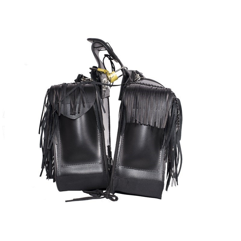PVC Motorcycle Saddlebag With Tassles - The Biker Thing  LLC