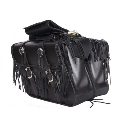 PVC Motorcycle Saddlebag With Tassles - The Biker Thing  LLC