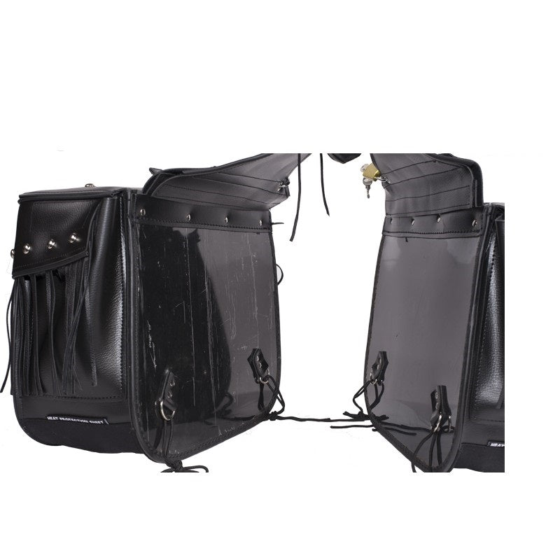 PVC Motorcycle Saddlebag With Lock - The Biker Thing  LLC