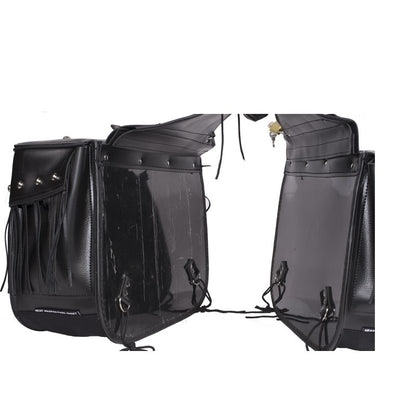 PVC Motorcycle Saddlebag With Lock - The Biker Thing  LLC