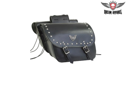 SD4074-PV  PVC Motorcycle Saddlebags With Studs