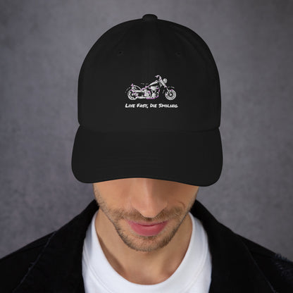 Live Fast, Die Smiling Cap - The Biker Thing  LLC