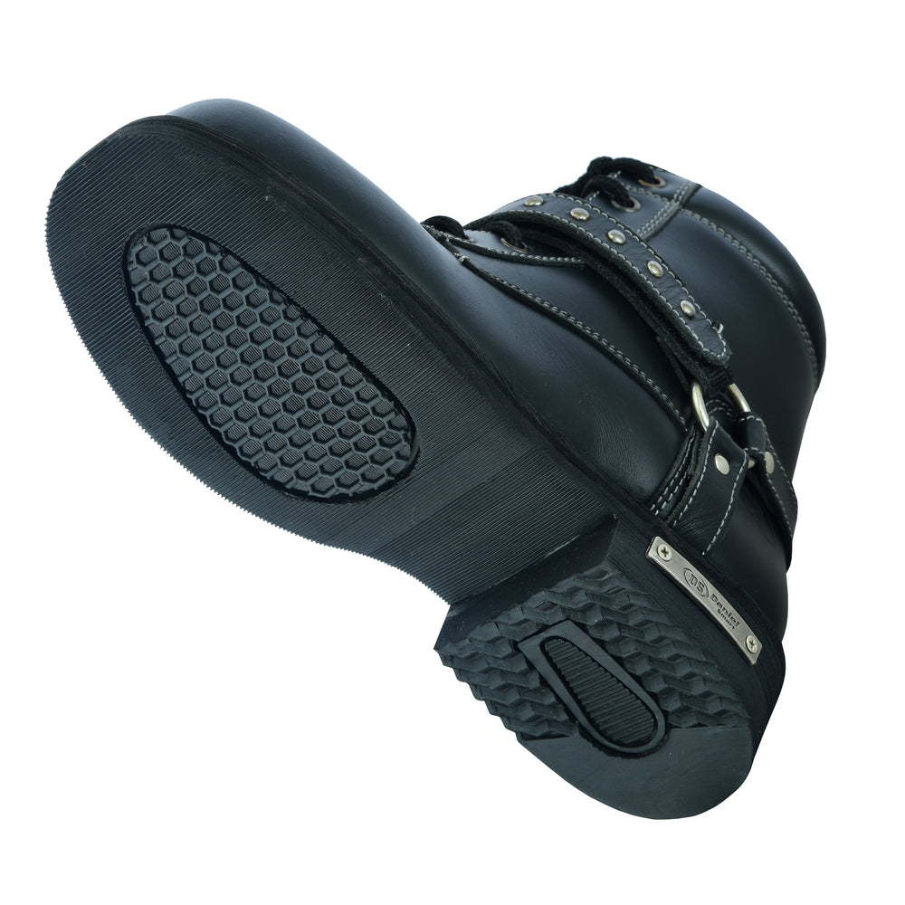 DS9766 WOMEN'S BOOTS WITH SIDE ZIPPER AND SINGLE STRAP
