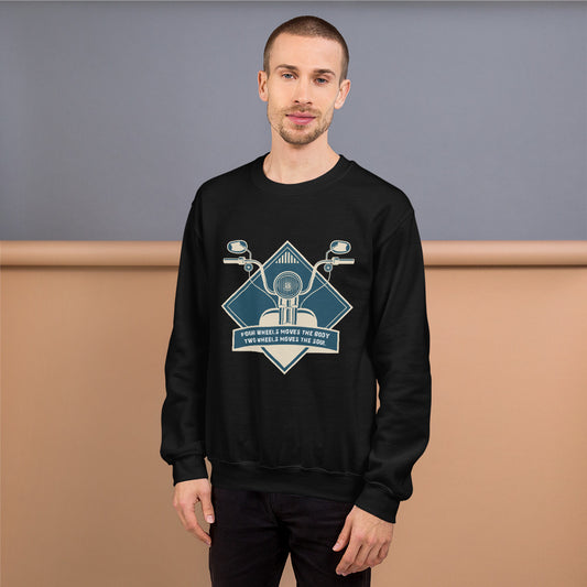 Two Wheels Moves The Soul - Men's Sweathshirt - The Biker Thing  LLC