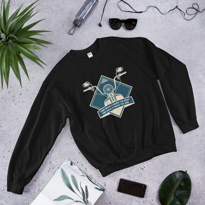 Two Wheels Moves The Soul - Men's Sweathshirt - The Biker Thing  LLC