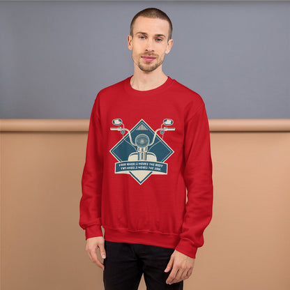 Two Wheels Moves The Soul - Men's Sweathshirt - The Biker Thing  LLC