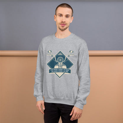 Two Wheels Moves The Soul - Men's Sweathshirt - The Biker Thing  LLC