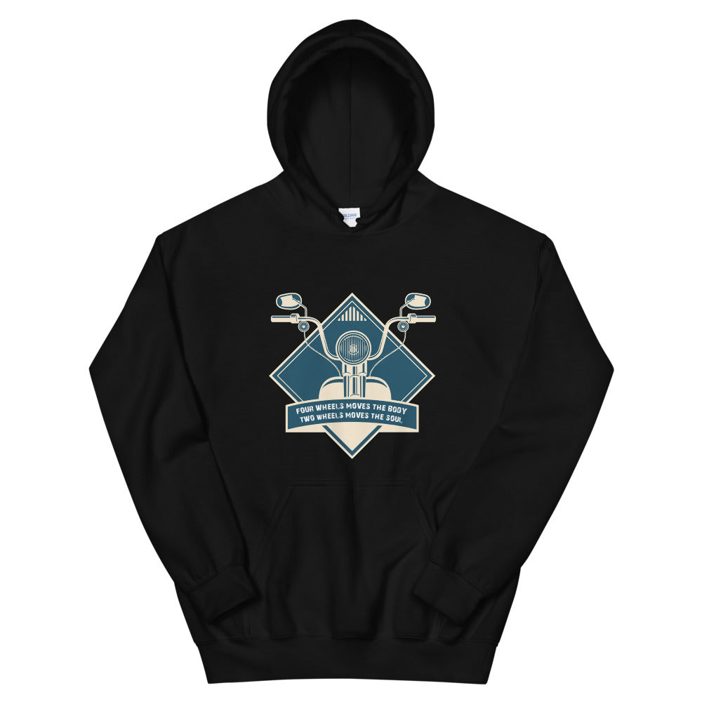 Two Wheels Move The Body Hoodie - The Biker Thing  LLC