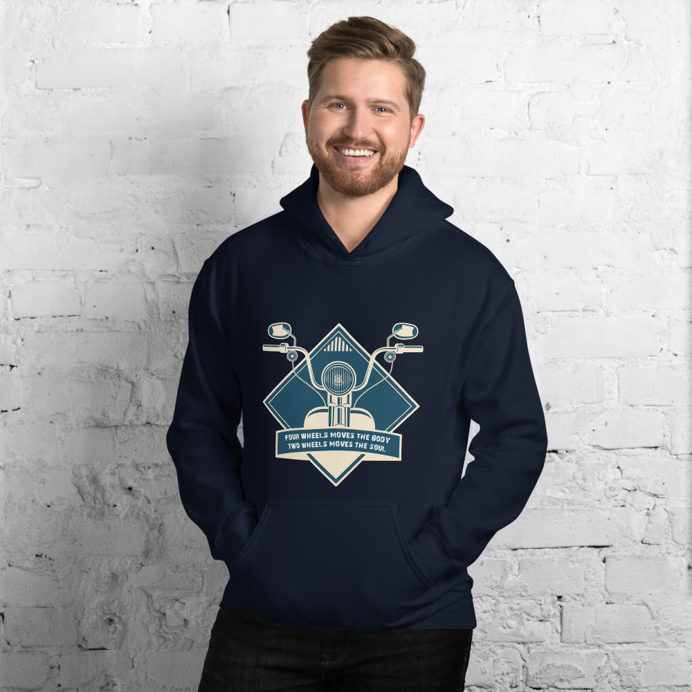 Two Wheels Move The Body Hoodie - The Biker Thing  LLC
