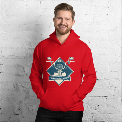 Two Wheels Move The Body Hoodie - The Biker Thing  LLC